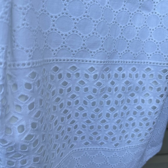 New York & Company White Eyelet Cotton Lace DRESS. Size 16. No Straps. - Picture 2 of 12